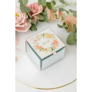 image of Peaches & Cream Small Glass Trinket Box