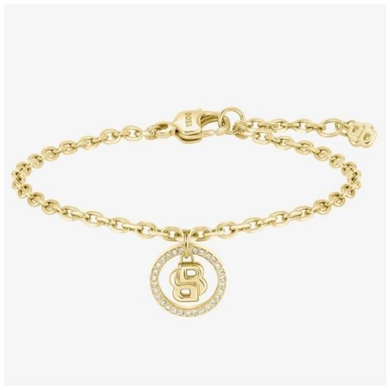 Image of BOSS 1580807 Double B Divine Gold Tone Bracelet Jewellery