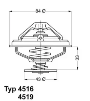 image of Coolant Thermostat 4516.85D by Wahler