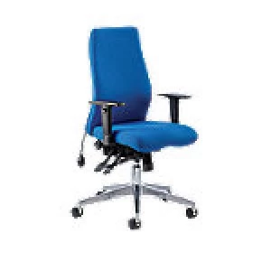 Image of Posture Chair Onyx Ergo Blue Fabric With Adjustable Arms