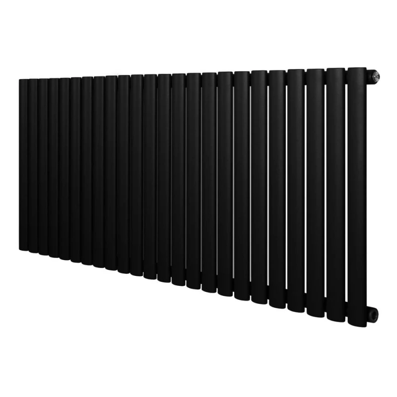 Image of Monstershop Oval Single Column Radiator - 600 x 1440mm - Black Unisex