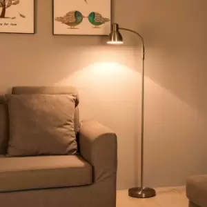 Image of Adjustable Gooseneck Floor Lamp Bowl Shade Reading Light