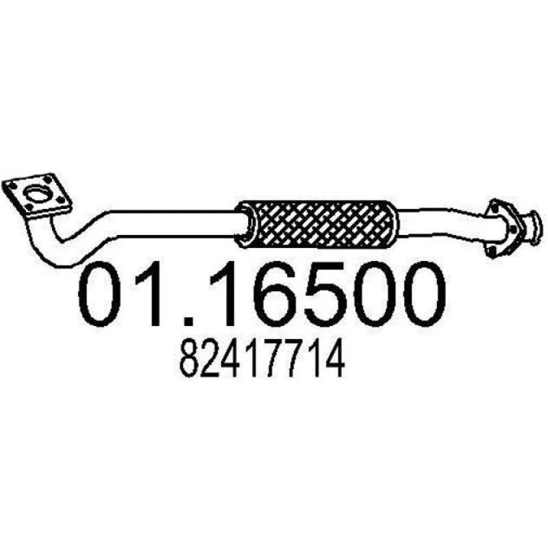 Image of MTS 01.16500 Exhaust Pipe Front, Length: 870mm Exhaust Pipe (17)