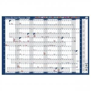Image of Sasco 2020 EU Planner Mounted Landscape 915x610mm Ref 2410108