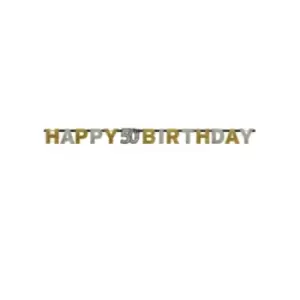 Image of Letter Banner 50 Sparkling Celebration - Silver & Gold Prismatic