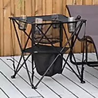 Image of OutSunny Picnic Table Black 550 x 600 mm