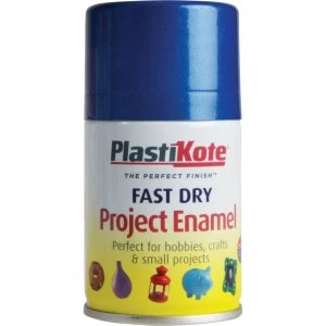 image of Plastikote Dry Enamel Aerosol Spray Paint Blue 100ml