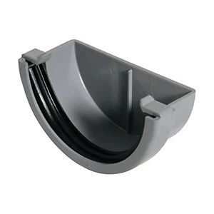 Image of FloPlast REM1G Miniflo Gutter External Stopend - Grey