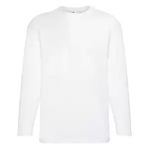 Image of Mens Value Long Sleeve Casual T-Shirt (Large) (Snow)