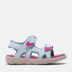 Image of Timberland Perkins Row Double-strap Sandal For Toddler In Light Blue Light Blue Kids, Size 10