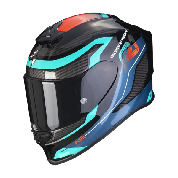 image of Scorpion Exo-R1 Evo Air Vatis Black-Blue-Red Full Face Helmet L