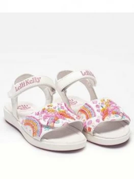 Image of Lelli Kelly Girls Dorothy Unicorn Sandal - White