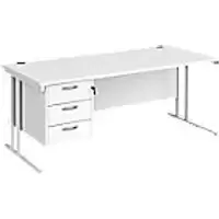 image of Dams International Desk MC18P3WHWH 1,800 x 800 x 725 mm