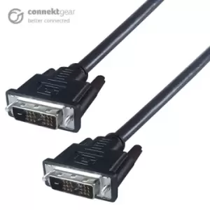 Image of connektgear 2m DVI-D Monitor Connector Cable - Male to Male - 18+1...