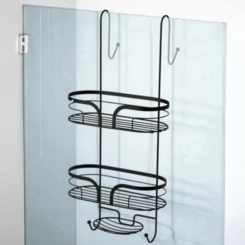 Image of Showerdrape Dante Steel Hanging Shower Caddy Black