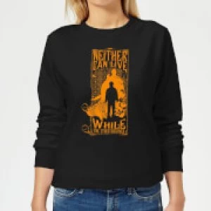 Image of Harry Potter Neither Can Live Womens Sweatshirt - Black - M