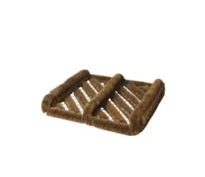 image of Boston Natural Coir Boot Scraper Mat, 30 x 35cm - JVL