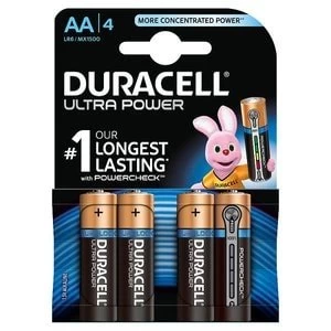 Image of Duracell Ultra Power Batteries AA 4 Pack