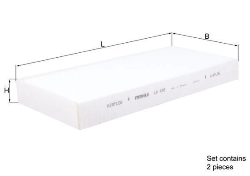 Image of Pollen filter MAHLE LA 426/S