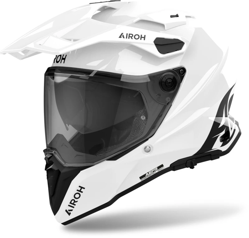 Image of Airoh Commander 2 Color White Gloss Adventure Helmet Size XL