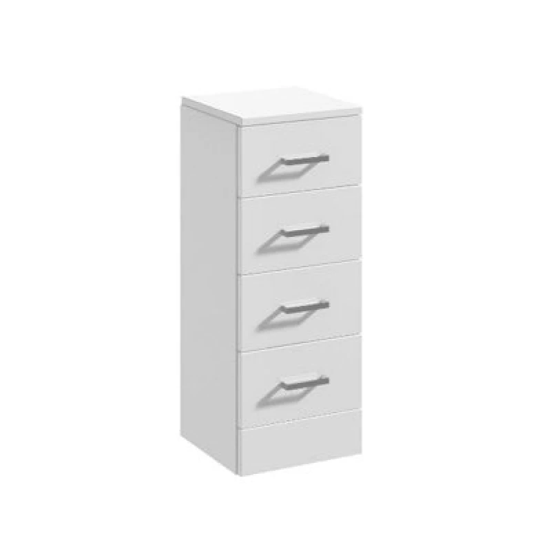 Image of ESSENCE Essence - Nuie Mayford 4-Drawer Unit 300mm Wide x 300mm Deep - Gloss White PSRC133
