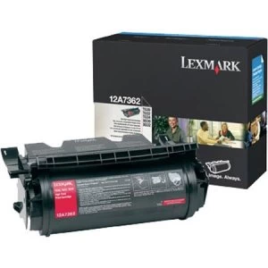 Image of Lexmark 12A7362 Black Laser Toner Ink Cartridge