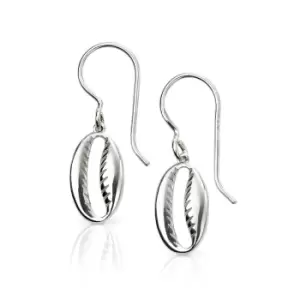 Image of Tempest Cove Silver Cowrie Shell Drop Earrings