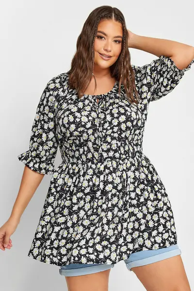 Image of Yours Gypsy Top Black