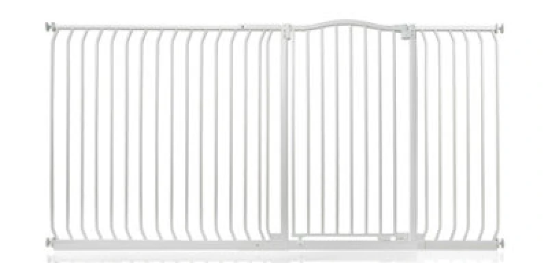 Image of Bettacare Extra Tall Curved Top Dog Gate, 198Cm - 207Cm, Matt White, Extra Tall 100Cm In Height, Pressure Fit Pet Gate