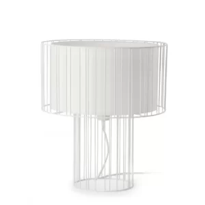 Image of Lindawhite 1 Light Table Lamp White, E27