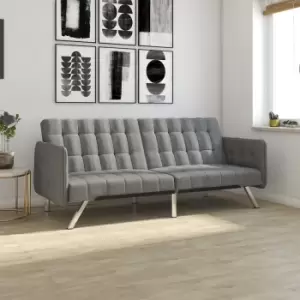 image of Dorel Emily Convertible 2 Seater Sofa Bed - Grey Linen