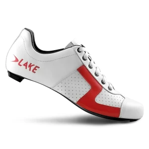 Image of Lake CX1 Nylon Road Shoe White/Red 43