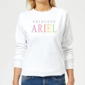 Image of Disney The Little Mermaid Princess Ariel Womens Sweatshirt - White - XS