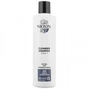 image of Nioxin 3D Care System System 2 Step 1 Cleanser Shampoo: For Natural Hair And Progressed Thinning 300ml