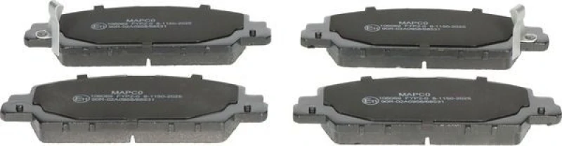 Image of MAPCO 106069 Brake pad set Front Axle, with acoustic wear warning, with anti-squeak plate Brake Pad Set,disc brake (402)