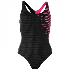 image of Zoggs Bridge Athena Back Swimsuit Ladies - Black/Pink