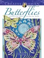 image of creative haven butterflies flights of fancy coloring book