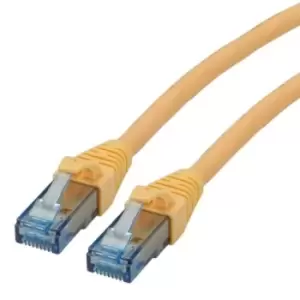 image of Roline Unshielded Cat6a Cable Assembly 3m, Yellow, Male RJ45