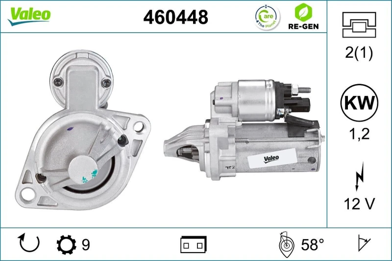 Image of Starter motor VALEO 460448