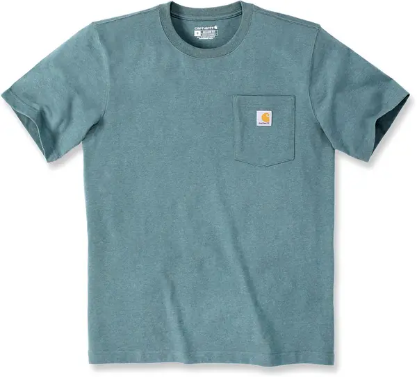 Image of Carhartt Relaxed Fit Heavyweight K87 Pocket T-Shirt, green-blue, Size XL