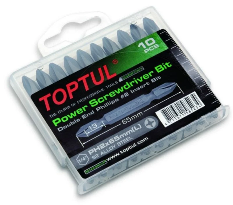 Image of TOPTUL GAAW1001 Screwdriver Bit Set Number of tools: 10 Screwdriver Bit Set (6625)