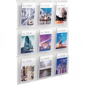 image of Placativ Helit Placativ Wall Display 9xA4 Pockets Clear HS812102