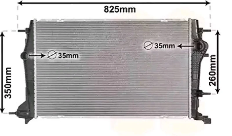 Image of VAN WEZEL 43002616 Engine radiator Aluminium, Mechanically jointed cooling fins Radiator,engine cooling (470)
