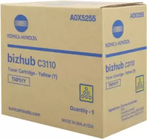 Image of Konica Minolta A0X5255/TNP-51Y Toner yellow, 5K pages ISO/IEC...