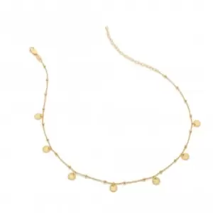 image of 18ct Gold Plated Silver Embrace Droplet Cable Chain -32cm CH108