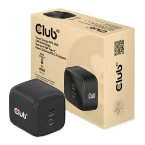 image of Club 3D 45W GAN Technology USB Type-C Travel Charger