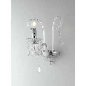 Image of Fan Europe Lighting - Fan Europe Wall Light Chrome, Crystal 22x30x25cm