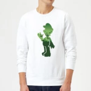 Image of Nintendo Super Mario Luigi Silhouette Sweatshirt - White - L
