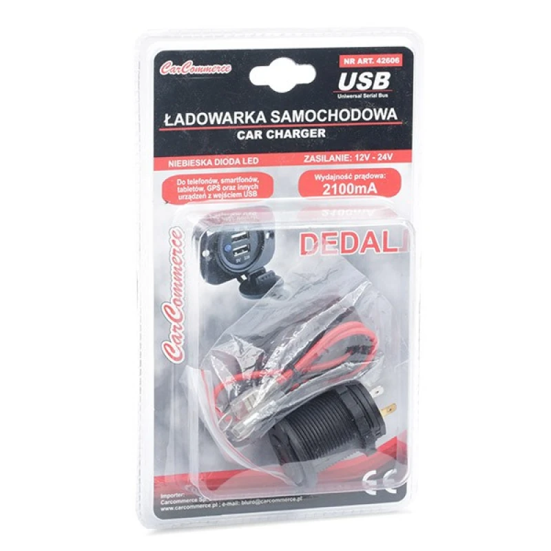 Image of CARCOMMERCE 42606 Car mobile phone charger 24V Car mobile phone charger (100026)