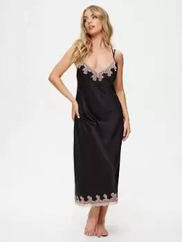 Image of Ann Summers Nightwear & Loungewear Sorella Maxi Chemise, Black, Size XL, Women